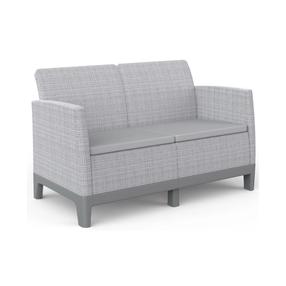 Lauko sofa Keter Scandi Form 2, plieno sp./šviesiai pilka sp., 124.5 cm x 73 cm x 77.5 cm