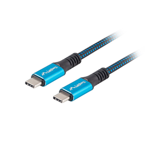 Kabelis Lanberg CA-CMCM-45CU-0005-BK USB Type-C, USB Type C, 0.5 m, zila krās.