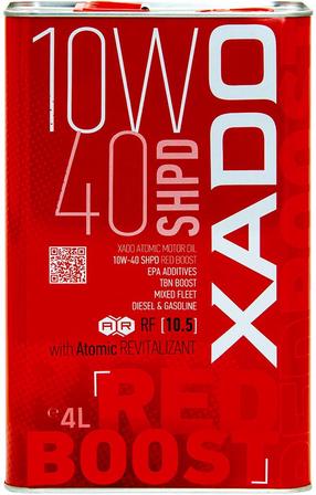 Motoreļļa Xado SHPD Red Boost 10W - 40, daļēji sintētiska, 4 l