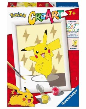 Maalimine numbrite järgi Ravensburger CreArt Pokemon, mitmevärviline