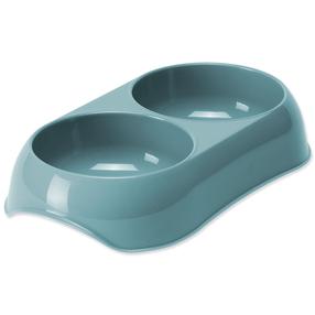 Bļoda dzīvniekam Plaček Gusto Double, 0.4 l, 23 cm x 13 cm, zila krās.