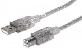 Vads Manhattan USB to USB USB 2.0 A male, USB 2.0 B male, 3 m