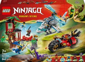 Konstruktorius LEGO® NINJAGO® Nindzių transporto priemonės ir namelio medyje gynyba 71857, 642 vnt.