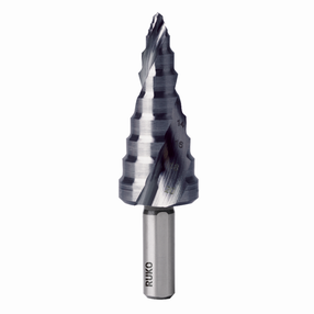Pakopinis grąžtas Ruko Ultimatecut FlowStep, plienui/nerūdijantysis plienas/plastikas, hss, tri-flat, 6 mm x 6.6 cm