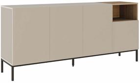 Konsoles galds Kalune Design Cailin 180, ozola krās./melns krās./sandstone, 41.8 cm x 180 cm x 80 cm
