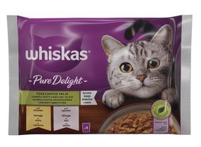 Mitrā kaķu barība Whiskas Salmon,chicken, vistas gaļa/lasis, 0.085 kg x 4 gab.