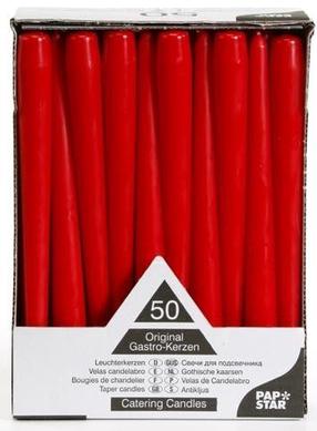 Žvakių rinkinys, kūginė Pap Star Original, 7 h, 50 vnt., Raudona