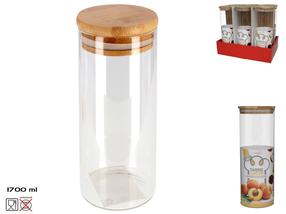 Lielapjoma produktu konteiners Kitchen&GO, 1.7 l, brūna krās./caurspīdīga krās.