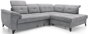 Kampinė sofa Inferne Relax 04, pilka sp., dešininė, 297 x 210 cm x 107 cm