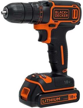 Akumuliatorinis smūginis gręžtuvas-suktuvas su akumuliatoriumi Black & Decker BDCDC18K, 18 V, 1.5 Ah