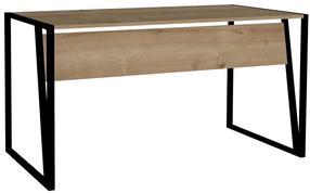 Rašomasis stalas Kalune Design Cunda 835PUQ5048, 140 cm x 70 cm, 74 cm, juoda sp./medžio sp.