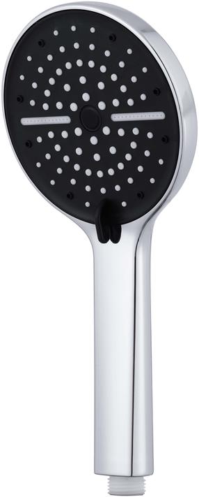 Лейка для душа Domoletti DX6102YC, черный цв./хромовый цв., 12 см