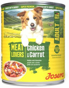 Влажный корм для собак Josera Meat Lovers Adult Menu, курица/морковь, 0.8 кг