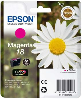 Tintes printera kasetne Epson C13T180340, violeta krās., 3.3 ml