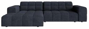 Kampinė sofa Cosmopolitan Design Chicago Eden 16, navy blue sp., kairinė, 167 x 234 cm x 78 cm