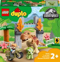 Konstruktorius LEGO® DUPLO® Jurrasic World Tiranozauro ir triceratopso dinozaurų pabėgimas 10939, 36 vnt.