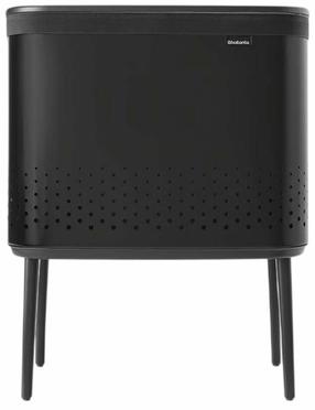 Veļas kaste Brabantia Bo, 60 l, melna krās., 32 cm x 54 cm x 67 cm