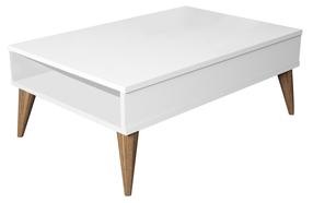 Kavos staliukas Kalune Design Best, balta sp., 90 cm x 60 cm x 34.6 cm