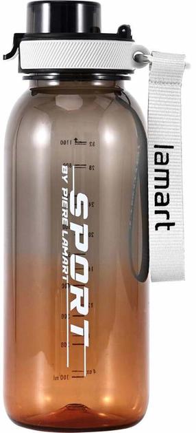 Sporta pudeles un šeikeri Lamart Fit LT4075, balta krās./melna krās./oranža krās., plastmasa/silikons, 1 l