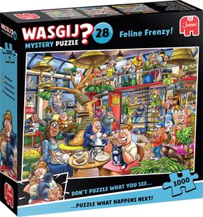 Dėlionė Jumbo Wasgij Mystery 28 Feline Frenzy 02859, 49 cm x 68 cm, 1000 vnt., įvairių spalvų