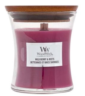 Svece, aromātiskā WoodWick Wild Berry & Beets, 30 h, 85 g, rozā krās.