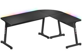 Arvutimängulaud Huzaro Hero 6.0, 147 cm x 112 cm, 74 cm, must v.