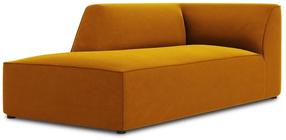 Diivan Micadoni Home Ruby Velvet Chaise Longue, kollane v., vasak, 181 x 93 cm x 69 cm