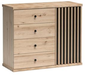 Komoda Moderno, rusva sp., 85 cm x 102 cm x 41 cm
