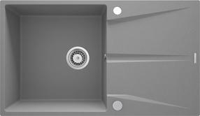 Virtuvinė plautuvė Deante Corio ZRC_S11A, granitas, 86 cm x 50 cm x 21.6 cm, metallic grey