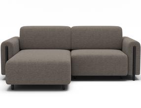 Modulinė sofa Acossta, ruda sp., dešininė, 154 x 244 cm x 95 cm