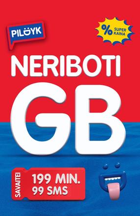 Pildyk pakuotė neriboti GB sav.