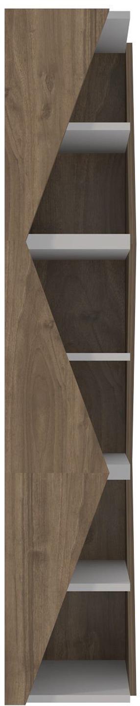 Pastatoma lentyna Kalune Design Arrow 875ZNA4622, balta sp./riešuto sp., 165 cm x 31.8 cm x 31.8 cm