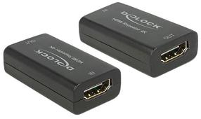Adapteris Delock HDMI to HDMI 4K HDMI-A 19 pin female, HDMI 19 pin female