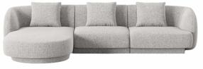 Kampinė sofa Cosmopolitan Design Tulum Eden 17, sidabro sp., kairinė, 156 x 255 cm x 70 cm