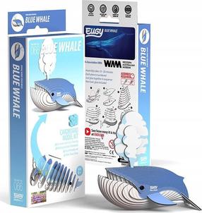 3D puzle Blue Whale, 9.3 cm x 1.5 cm, 20 gab., zila krās.