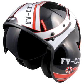 Motociklininko šalmas Marushin, XS (53-54 cm), balta/juoda/raudona