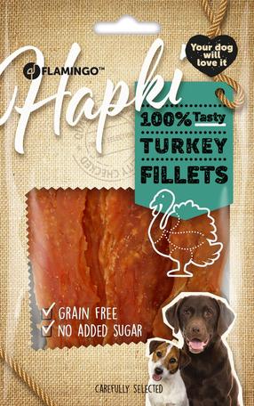 Лакомство для собак Flamingo Hapki Fillets, индюшатина, 0.085 кг