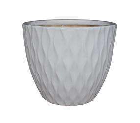 Puķu pods Domoletti IP15-559 D29 H23, keramika, Ø 29 cm, balta krās.