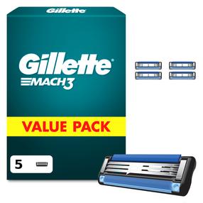 Skuvekļa Maināmas Asmeņu Kasetnes Gillette Mach3, 5 gab