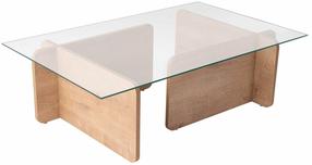 Kavos staliukas Nordure Flavio, rusva sp., 65 cm x 105 cm x 30 cm