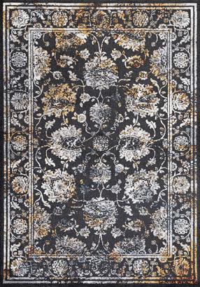 Paklājs iekštelpu Home4you Darly 6, melns krās./bēša krās., 230 cm x 160 cm