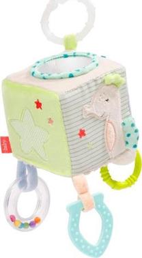 Lavinimo žaislas BabyFehn Educational Cube Sea, 10 cm, įvairių spalvų