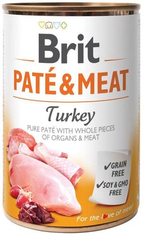 Šlapias šunų maistas Brit Paté & Meat DLZRITKMP0041, kalakutiena, 0.4 kg