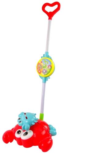Stumjamās rotaļlietas, stūmējs Lean Toys Crab, 12 cm, sarkana krās.