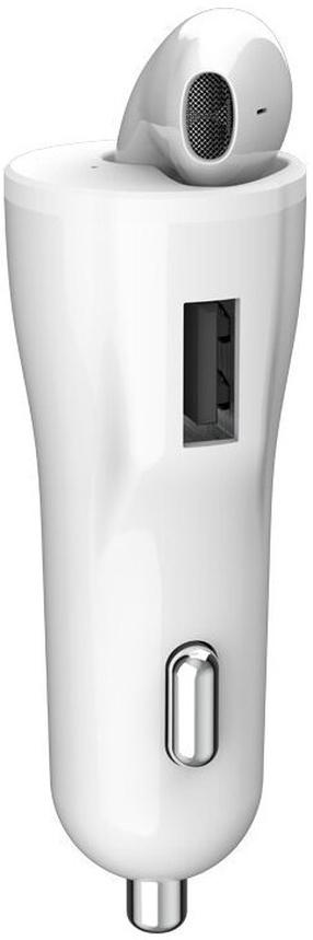 Auto telefona lādētājs XO CB1, USB/Bluetooth 5.0, balta krās., 18 W