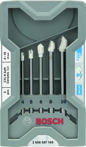 Puuride komplekt Bosch 2608587169, plaadid/keraamika/klaas, sirge, 10 mm x 9 cm