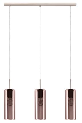 Lampa karināms Eglo Selvino 98699, E27, 3 x 15 W, vara krās. / satīna niķelis krās.