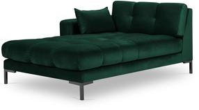 Sofa Micadoni Home Mamaia Velvet Chaise Longue, tamsiai žalia sp., kairinė, 185 x 102 cm x 75 cm