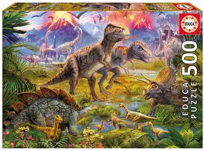 Puzle Educa Meeting Dinosaur 15969, 34 cm x 48 cm, 500 gab., daudzkrāsaina