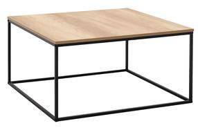 Kavos staliukas Kalune Design SHP-980-TT-1, ruda sp./juoda sp., 80 cm x 80 cm x 42 cm